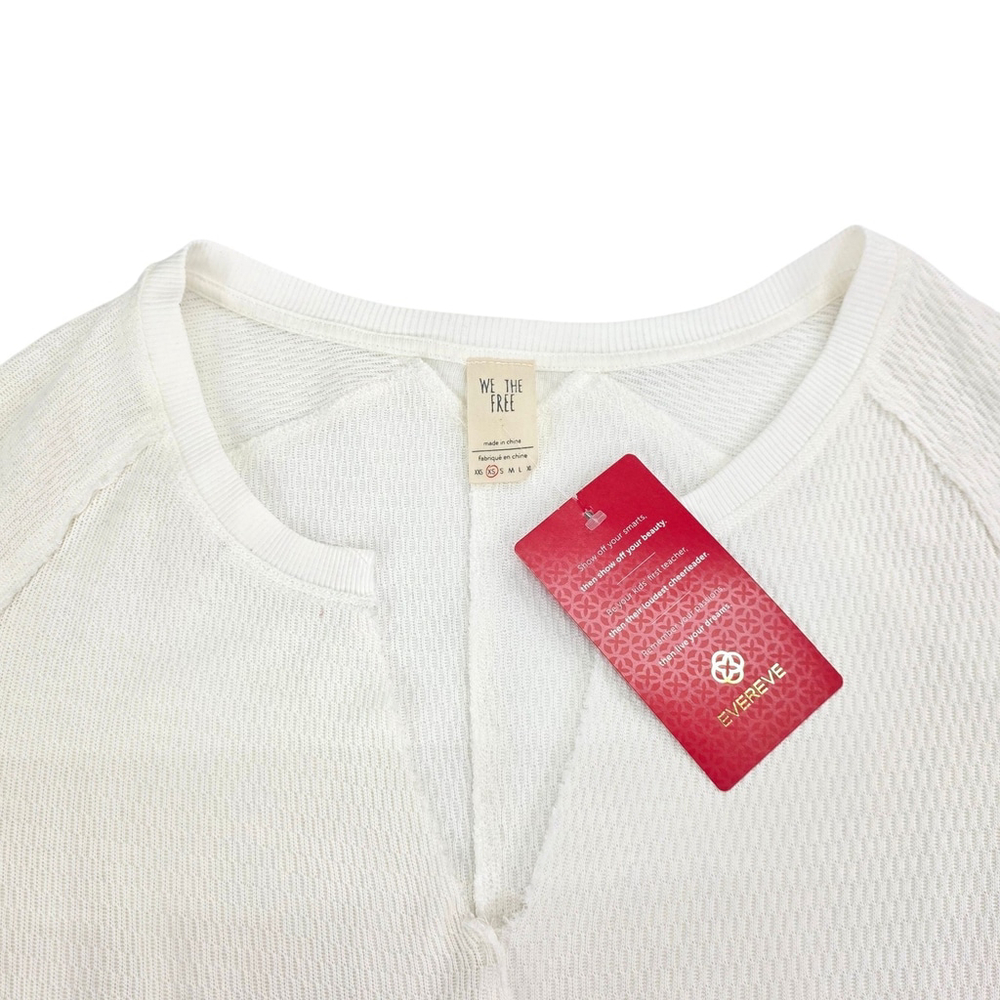 NWT Free People Super Sonic Thermal Tunic XS Ivory Boho Long Top - Picture 6 of 11